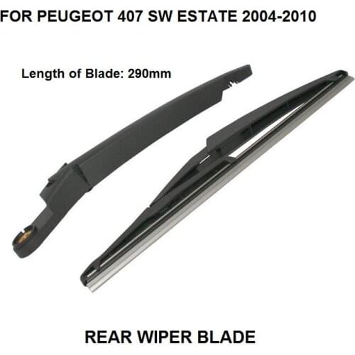 For Peugeot 407 SW 2004 - 2010 Rear Windshield Wiper Arm + Blade New set