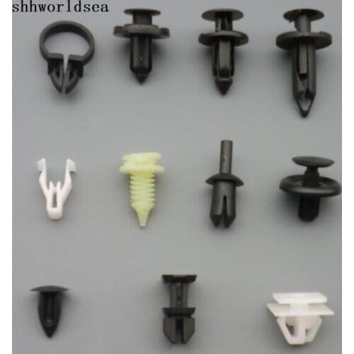 Shhworldsea 500pcs car fasteners push type retainer for trunk fender cover fender shield tube radiator support push clip