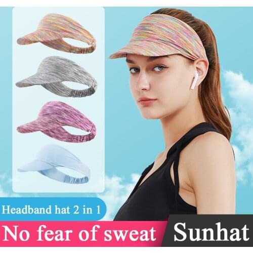 Sports headband empty top cap outdoor sunscreen breathable cap, basketball, cycling, running, sweat-proof headband