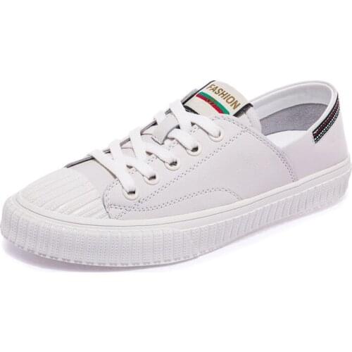 Genuine leather shoes small white single shoes soft flat bottom womens sports casual shoes