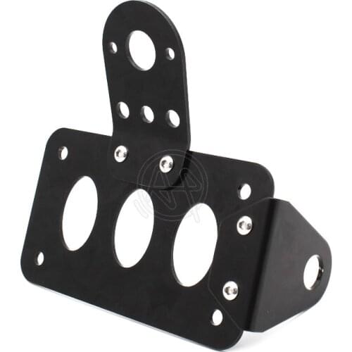 Universal Motorcycle Side Mount Aluminum Alloy Tail Light Holder License Plate Bracket Support Vintage Metal Moto Accessorieas