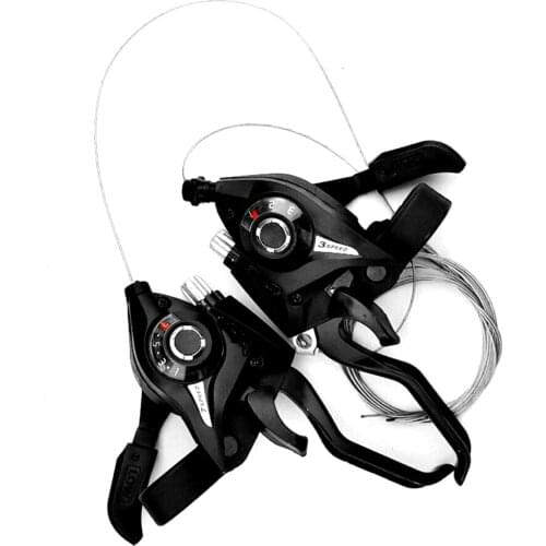 Bike Shifter/Brake Lever With Gear Indicator And Brake Cable With Noise-Dampening Bumper Stopper All Shifter Come With Wires