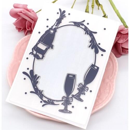 YPP CRAFT Red wine glass Cutting Die and Embossed Folder Set DIY Scrapbook Paper Die / Card Decoration