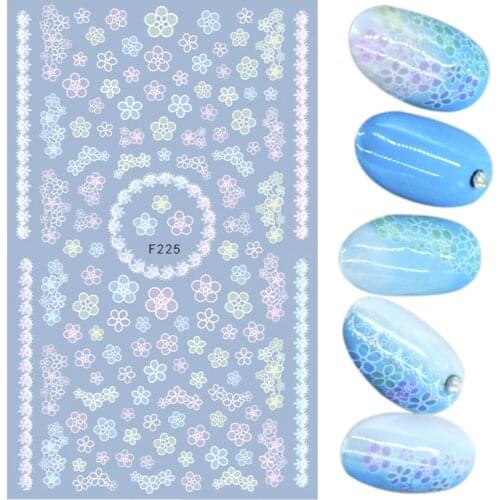 1Sheet Flower Leaf Series Design Nail Stickers Golden Rose Tattoo Stickers For Nails Manicure Decals Wraps Tool