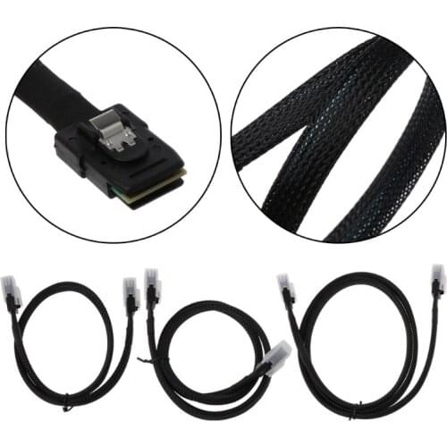 1Pc Mini SAS 36P SFF-8087 Male TO Mini SAS 36P Male Server HDD Data Transmission Cable Nylon Braid 0.5M/1M