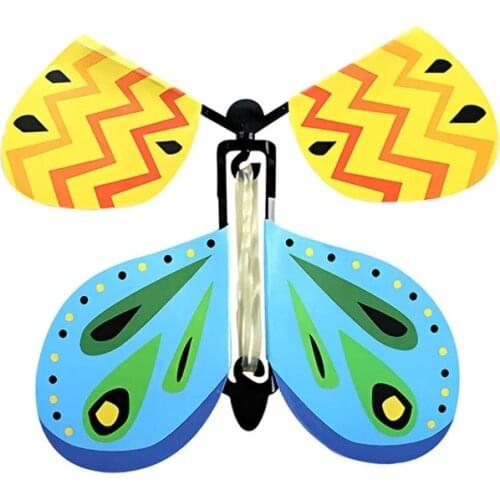 1 Pc Flying in the Book Butterfly Fairy Rubber Band Powered Wind up Butterfly Kids Toys Surprise Magic Gifts