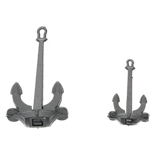 1pc Movable Hall Anchors ABS Black Ship Anchor Rock Bolt L17mm/24mm for RC Simulation Canoe Sailboat Fishing Boat Marine Parts