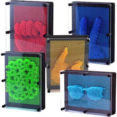 3D Clone Shape Pin Art Toy Sculpture Creative Changeable Pinscreen Needle Mold for Children Adult BM88