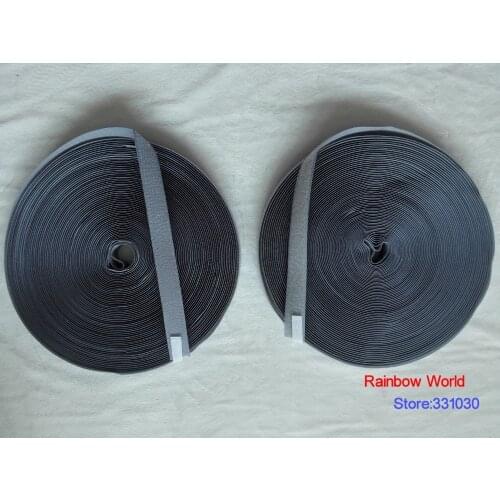 4# Gray Fastener Magic Tape with Hook and Loop stick fabric bags garment clothes toys shoes 25meter/ roll,width 2cm