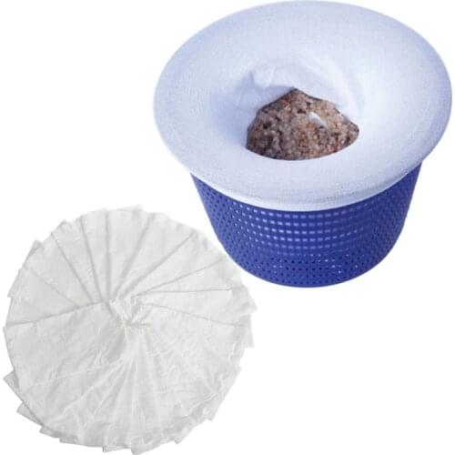 5/10/15/20pcs/Set Filter Storage Pool Skimmer Nylon Socks Swimming Pool Filter Socks For Baskets Skimmers White Pool Supply