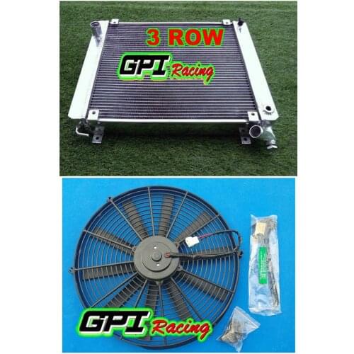 62MM alloy Aluminium radiator +fan for Triumph Stag 3.0 V8 MK2 MT 1972-1977 1976 1975 1974 1973