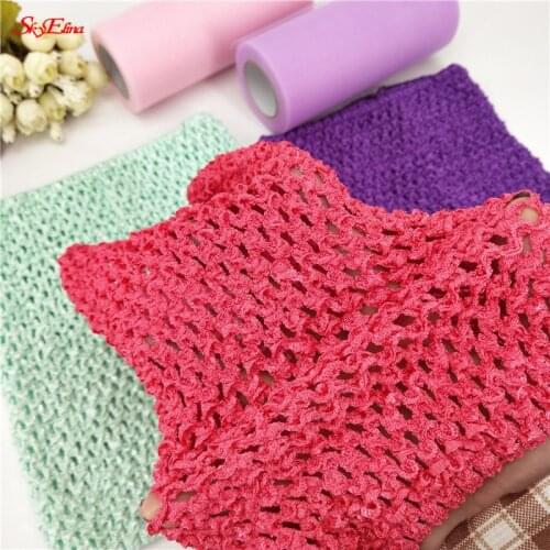 9inch/6inch Children Handmade Fabric Elastic Wrapped Chest Knitfor DIY Knitted tutu tube tops Elastic Crochet Chest Wrap 8z
