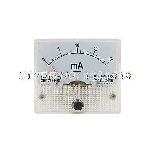 New DC 0-20mA Analog Panel Meter Ammeter Amperemeter