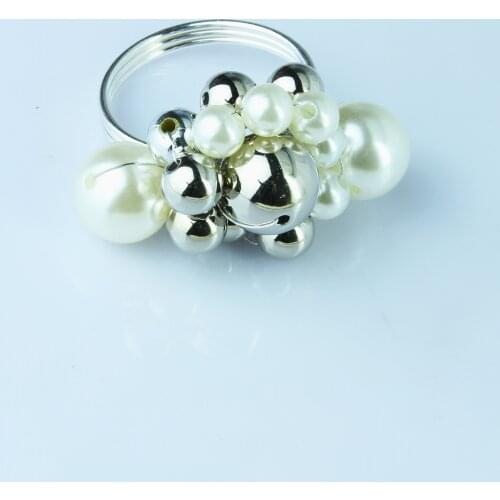 Free Shipping Pearl Napkin Ring Beads for Wedding 12 Pcs qn21010701