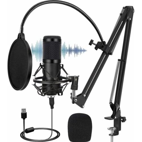 BM800 USB Microphone Kit 192KHZ/24BIT BM 800 Microphone Condenser Professional Mic for PC Podcast Recording Tiktok Gaming