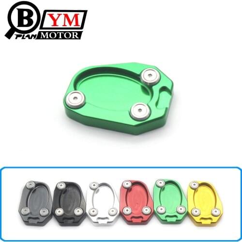 CNC Aluminum Motorcycle Side Stand Enlarger Plate Kickstand Enlarge Extension Pad Modified Accessory for Kawasaki Z800 2013-2015