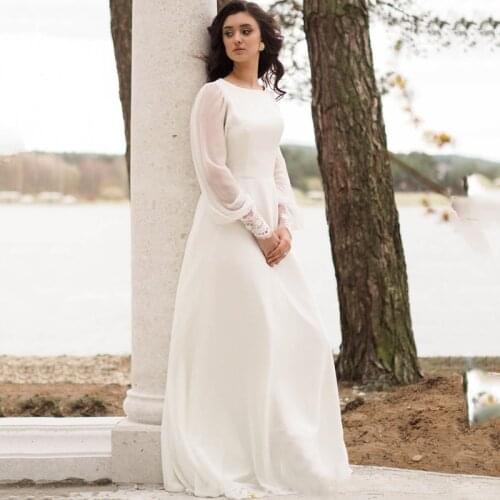 Eightree Elegant off Shoulder Detachable Long Sleeve Lace Wedding Dresses 2021 A Line Sexy Wedding Gowns Beach Bride Dress 2021