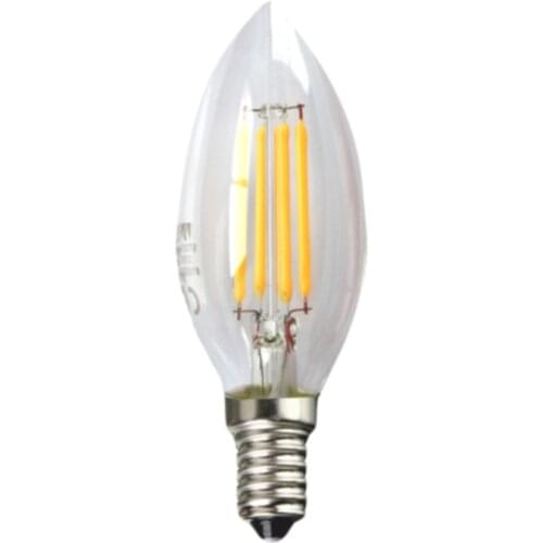 DSK_LED Eco filament Trans. Candle 4W E14 3000K warm light ideal for home interior
