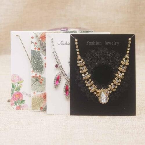 Feiluan new arrival 10*8cm big jewelry necklace package tag card flower /Dreamcatcher Fashion jewerly necklace card tag 100pc