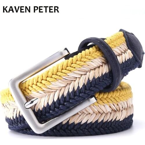 Canvas Woven Belt Unisex Casual Waistband 110 cm Trendy Men Belts Weave Cool Men Longer Belts 135 cm Young Boy Cloth Belt 105 cm