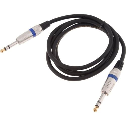 6.35mm to 6.35mm Adapter Cable for Stereo Guitar Mixer Amplifier Speaker