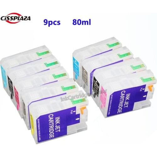 CISSPLAZA 9PCS T5801-T5809 Newest Refill Ink cartridges compatible For Epson Stylus pro 3800 pro 3800C printer cartridge