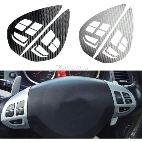 Steering Wheel Switch Button Audio Cruise Control Button Sticker Cover Trim For Mitsubishi ASX Lancer Outlander RVR Pajero Sport