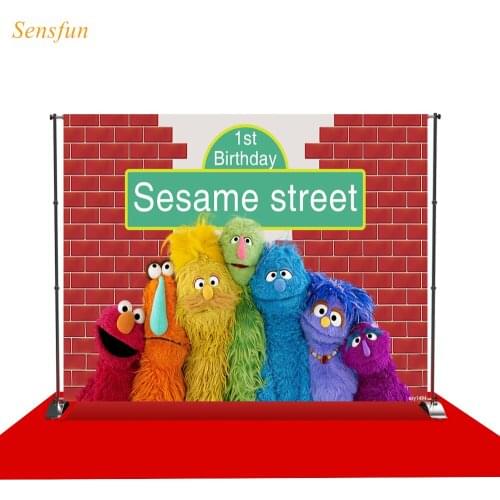 LEVOO photographic background sesame street brick wall Elf cartoon photocall photobooth studio photography backdrop