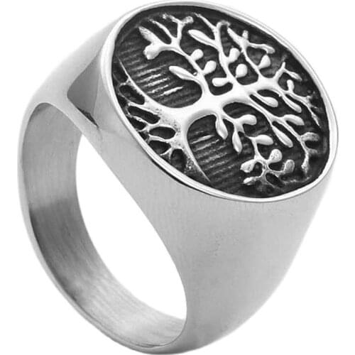 Mens Ring Punk Rock Smooth 316L Stainless Steel Signet Ring For Men Hip Hop Party Jewelry Wholesale Male Wedding Anel