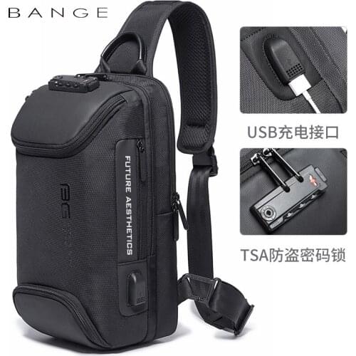 New Chest Bag Mens Business Anti-Theft Shoulder Bag Technology USB Lightweight Outdoor Men Slanted Chest Bag Customized