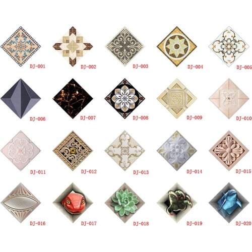 10Pcs 8cm Floor Tiles Diagonal Wall Stickers Desk Decoration Art Mural Decals Bathroom Waist Line Matte Waterproof PVC Stickers