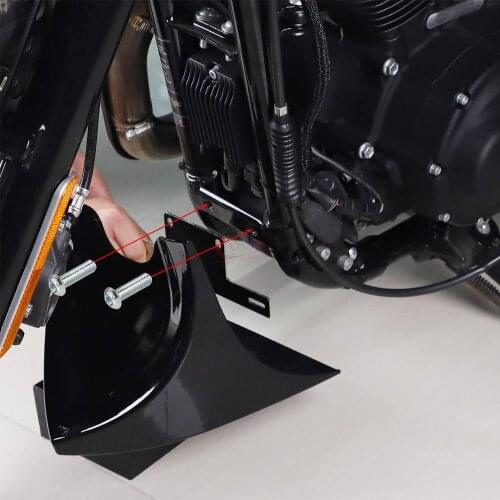 Motorcycle Front Bottom Spoiler Mudguard Air Dam Chin Fairing Light Black For Harley Sportster Iron 883 1200 XL