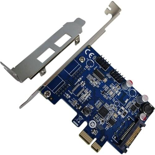 Add on Card PCIe 2 Ports Usb Internal 2 Port 9pin 9-pin USB2.0 Expansion Card Bluetooth Usb WIFI PCI-E Adapter Converter Card