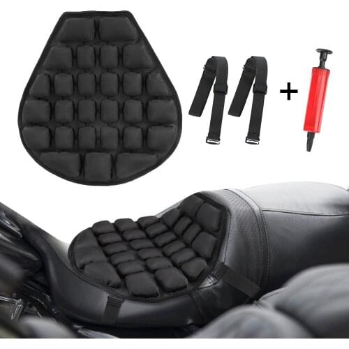Motorcycle Air Seat Cushion Inflatable Air Pad Pressure Relief Ride Seat Cushion Cool Seat Cover Seat Sunscreen Mat
