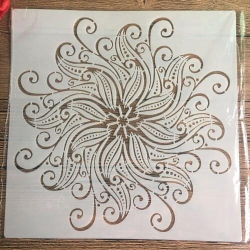 30 *30cm size diy craft mandala mold for painting stencils stamped photo album embossed paper card on wood, fabric,wall 2021