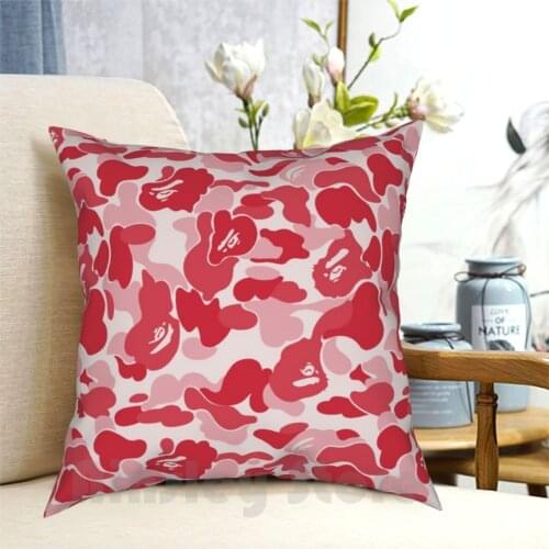 Pink Girly Camouflage Design Pillow Case Printed Home Soft Throw Pillow Pink Girly Fit Drip Hypebeast Hypebae Pretty