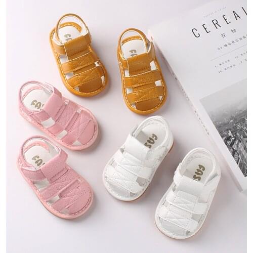 Toddler Summer Baby Sandals Newborn Infant Baby Boy Girls Cute Shoes Hollow Out Soft Kids Summer Non-slip Sandals Infant Shoes