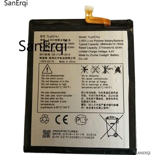 2800mAh TLP027AJ Replacement Battery For Alcatel TCL 750 X1 PLUS Baterie Bateria Batterij Accumulator Mobile Phone Battery