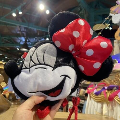 Special offer genuine Shanghai Disney Minnie doll plush toy bag Minnie messenger bag coin purse child adult bag girl gift AG2572