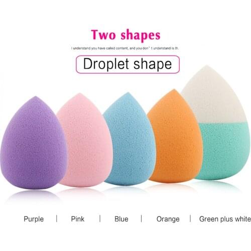 10pcs Cosmetic Puff Water Drop Makeup Sponge Facial Powder BB Cream Cosmetic Puff Blending Foundation Dry Dual Use Sponge Puff
