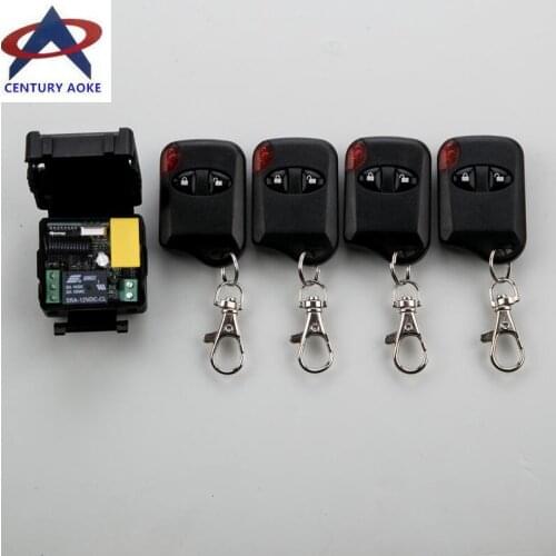 Just price AC 220 V 1 CH RF mini Wireless Remote Control 1* Receiver &4* Transmitter Momentary/ Toggle/ Latched