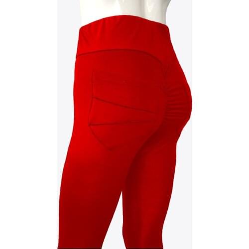 Womens Yoga Sports Leggings Fitness Hip Pants Hot Selling Solid Color Pocket Tights