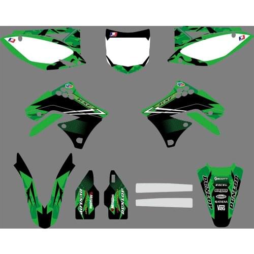 0869 Motorcycle Team Graphic & Backgrounds Decal Sticker Kits for Kawasaki KXF250 2009 2010 2011 2012