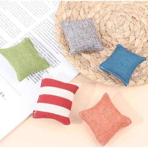 For Sofa Couch Bed 1 Pair Flower Pillow Cushions For For Doll house 1/12 Dollhouse Miniature Furniture Toys