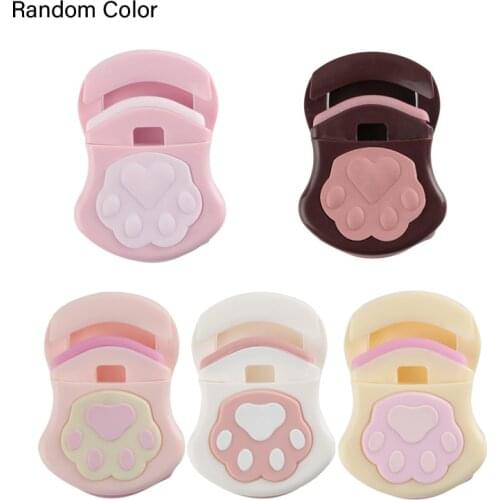 1PC Super Cute Cat Paw Eyelash Curler Portable Eye Lashes Curling Clip Cosmetic Makeup Tool Accessory Random Color