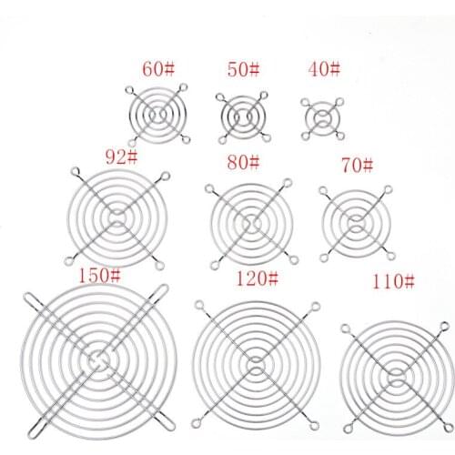 1PC Silvery Metal Wire Finger Guard For CPU Fan DC Fan Grill Guard Protector Nickel Plated 40/60/80/90/120mm