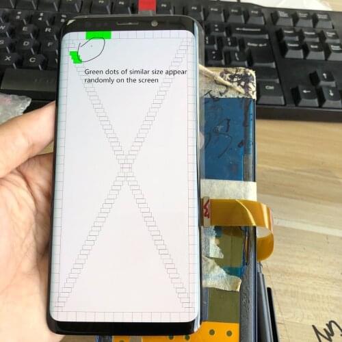 100% ORIGINAL Super Amoled LCD with Frame for SAMSUNG Galaxy S9 Display S9 G960 Touch Screen Digitizer+Dead Pixel
