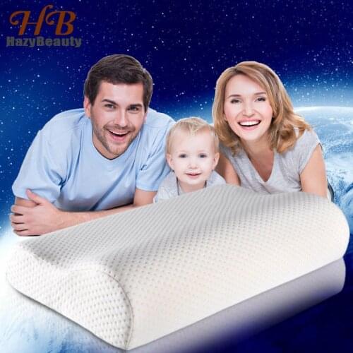 2018 Babysbreath Fiber Bedding Pillows Memory Foam Pillow Cervical Orthopedic Neck Health Care Slow Rebound Pillow for Sleeping