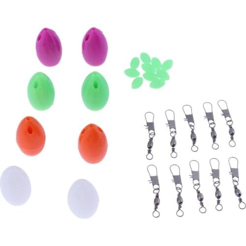 8x Bombarda Floats With Beads And Swivels For Long Distance Casting Lures