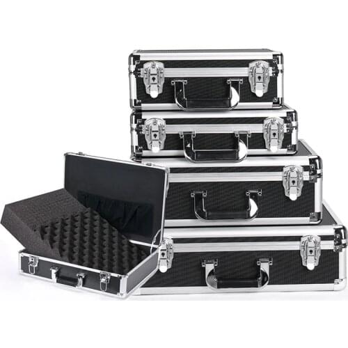 Aluminum Toolbox Shockproof Tool Case Portable Equipment Instrument Case Aviation Case File Outdoor Box With Foam